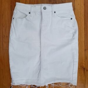 Banana Republic White Jean Skirt